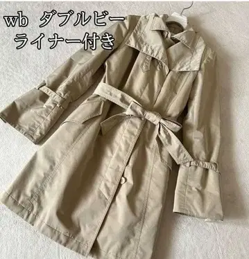 더블비 wb 라이너 포함 트렌치코트 베이지 아우터 롱 코트