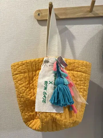 Bon Cafe 퀼트 토트백 오렌지