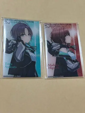 아사쿠라 토오루 히구치 마도카 아크릴 카드 세트 나선형