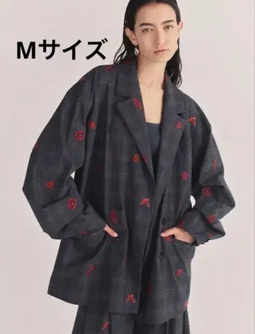 Ameri vintage CHECK FLOWER PAPA JACKET