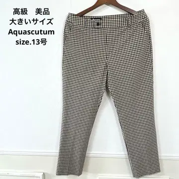고급 새상품급 빅 사이즈 Aquascutum 스트레치 체크 팬츠
