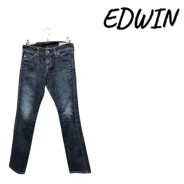 EDWIN 스트레이트 데님 다크 블루 M 사이즈 상당