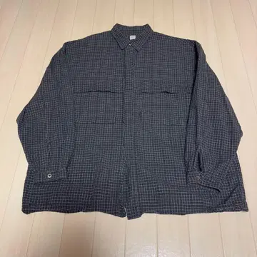 E. Tautz 체크 셔츠 네이비