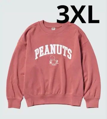 3XL 유니클로 피넛 맨투맨 셔츠 빨간색 스누피