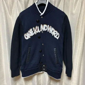 Sacai x Eric Haze 니트 블루종 바시티 자켓