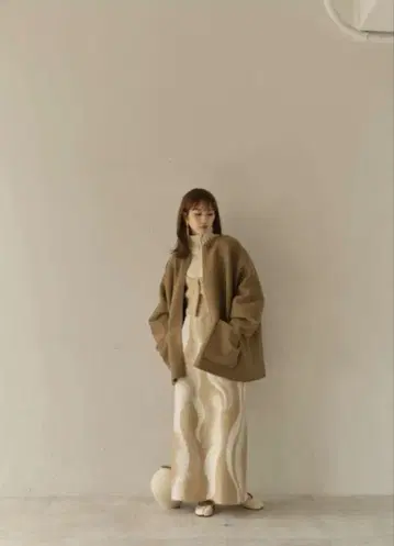 Eaphi volume sleeve knit jacket