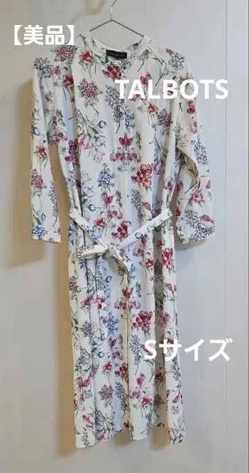 TALBOTS 꽃무늬 긴팔 무릎 기장 원피스 S