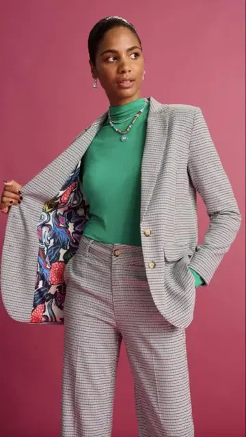 [ 한 번만 사용한 새상품급 ] pom AMSTERDAM 체크 자켓 38