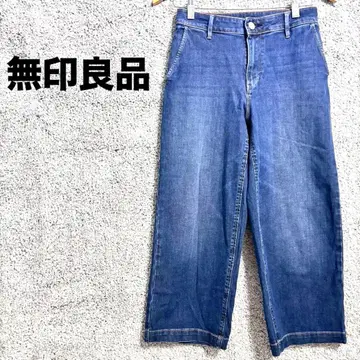 3259 무인양품 와이드 데님 팬츠 청바지 하의 와이드 S