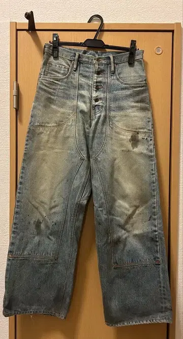 sugarhill oiled fade double knee denim30