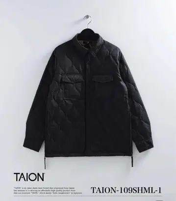 TAION 다운셔츠 밀리터리 라인