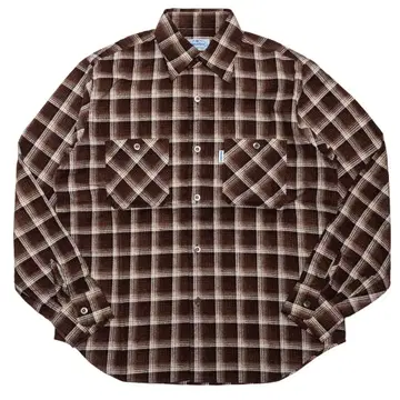 COTTON CHECK SHIRT / BROWN CHEC size1