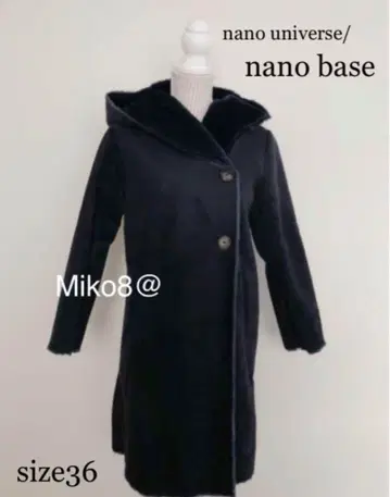 nanouniverse 페이크 무스탕 코트 36 나노 유니버스 네이비