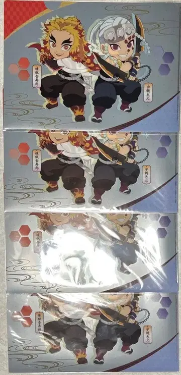 귀멸의 칼날 클리어 파일 렌고쿠 쿄쥬로 우즈이 텐겐 4장 세트