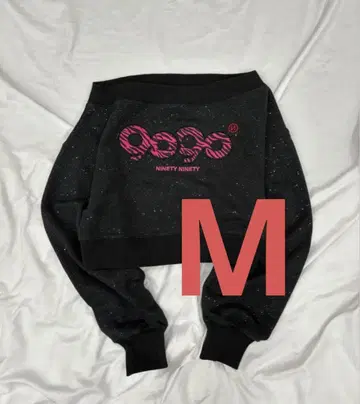 9090 OG Logo Glitter Off-shoulder Sweat
