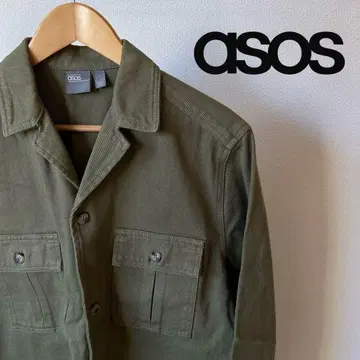[ asos ] 밀리터리 자켓 남성용 S 사이즈 가을 옷 아소스 카키