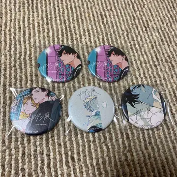 기븐전 캔뱃지 5개 세트 리츠카 히이라기 겐준 유키 우게츠