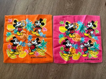 새상품! 미키 미니 디즈니 타월 2장 세트 우치노 주식회사 1970