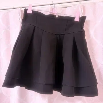 미셸 마카롱 슬림 레그 스커트 블랙 XS