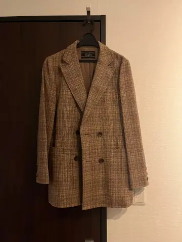 Leilian 체크 무늬 더블 브레스트 자켓