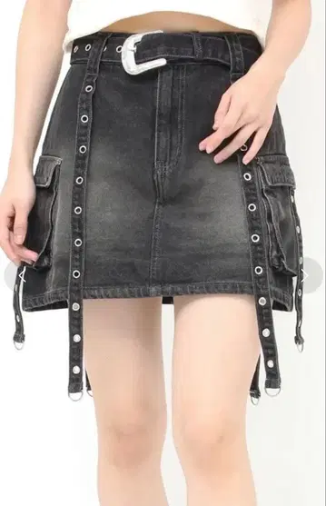 jouetie 웨스턴 버클 벨트 치마바지