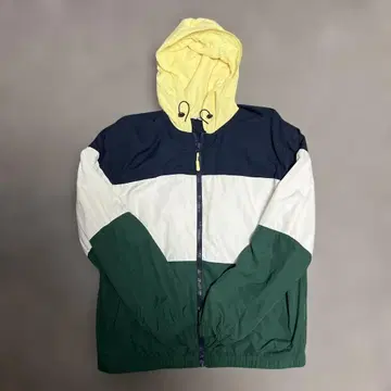 ZARA 나일론 자켓 후드 부착 컬러 블록