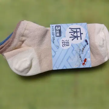 린넨 혼방 그라데이션 삭스 3족 세트 23-25cm 증정 양말
