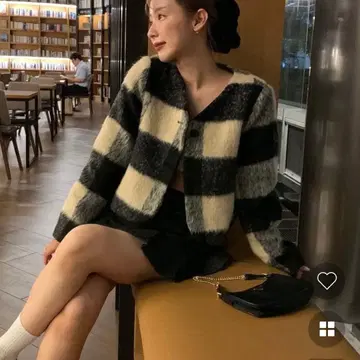 NUGU 체크 크롭 자켓 [ CANIE ] miwo