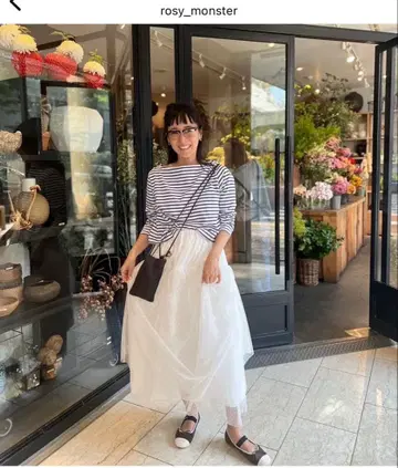 [rosymonster] 볼륨 도트 소프트 튤 스커트 (화이트)