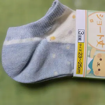 도트 무늬 스트라이프 삭스 23-25cm 증정 키티 양말