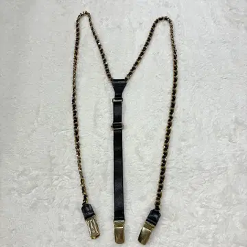 체인 서스펜더 새상품급 블랙골드