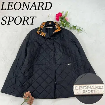 J348 L 레오나르 스포츠 퀼팅 자켓 블랙 여성용
