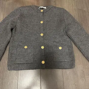 ZARA 골드 버튼 가디건