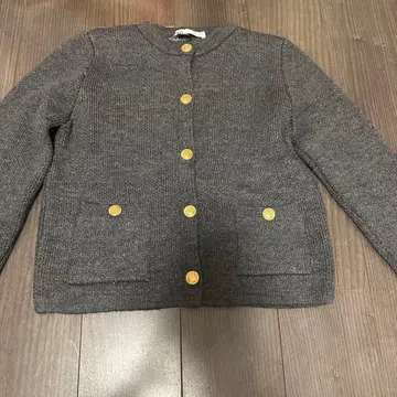 ZARA 골드 버튼 가디건