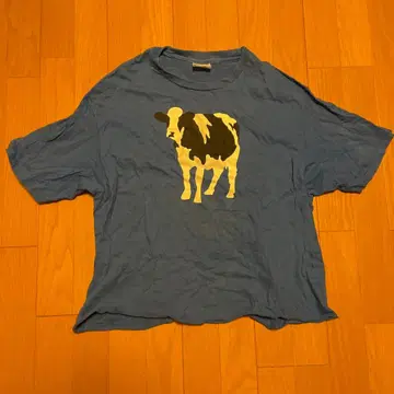 80s 빈티지 Hanes 소 프린트 T셔츠 XL