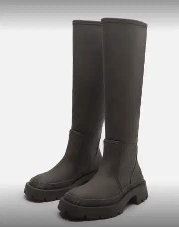 롱 부츠 카키 38