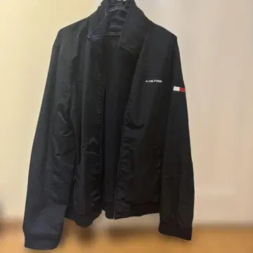 HILFIGER 블랙 나일론 자켓
