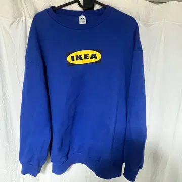 IKEA 로고 프린트 맨투맨 블루 Awesome Apparel