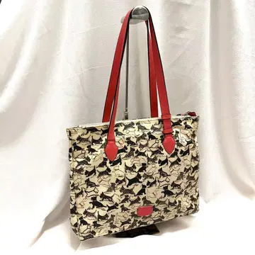 래들리 런던 참 포함 PVC 강아지 패턴 백