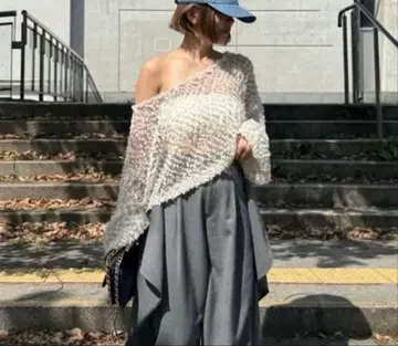 cygne 시뉴 완판 팝콘 시스루 니트 Samuel