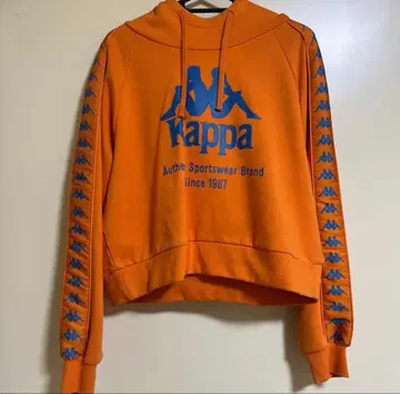 Kappa 오렌지 후드 부착 후드티 M