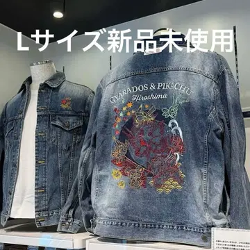 포켓몬 센터 히로시마 한정판 데님 자켓 L 사이즈