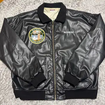 BADWAY 블랙 가죽 자켓