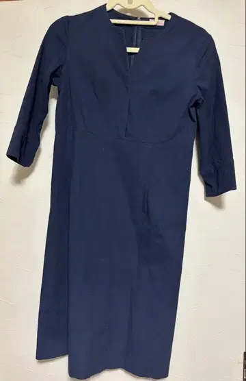 SHIPS 네이비 7부 소매 원피스 M