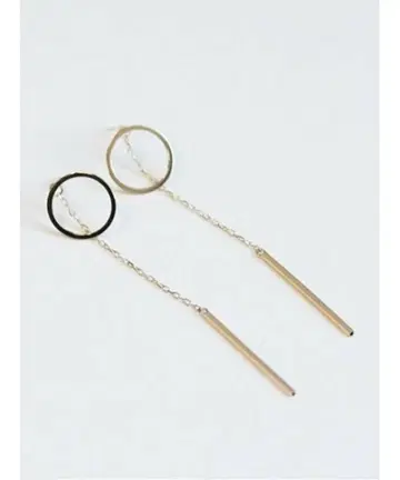 cui-cui K10 오픈 서클 & 라인 귀걸이