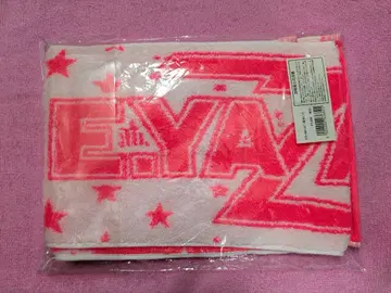 야자와 에이요시 머플러 타월 로고 형광 핑크