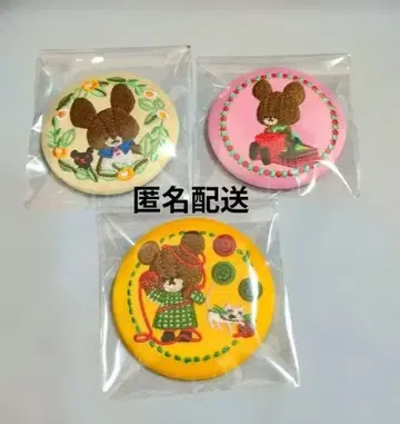 곰돌이 학교 자수 캔뱃지 2