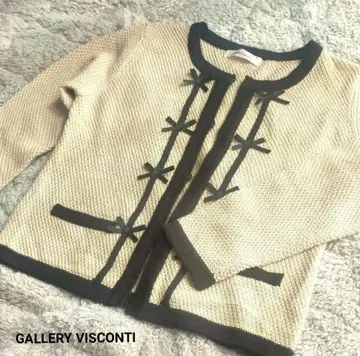 GALLERY VISCONTI 리본 포함 가디건 사이즈 M