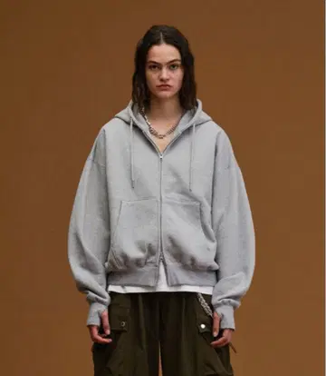 soerte Heavy weight double zip-up hoodie