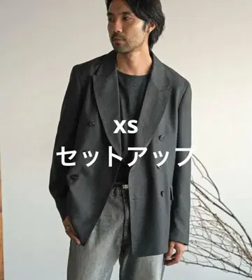 shiun 더블 브레스티드 재킷 셋업 xs